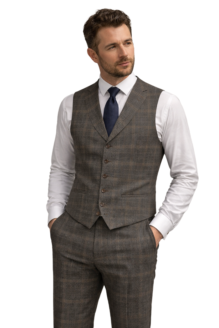 FL8-Fawn Abram Flanel Jacket with matching Vest & Pant