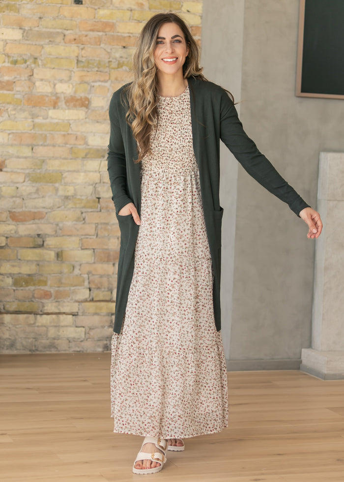 Floral Flutter Sleeve Tiered Maxi Dress FF Dresses