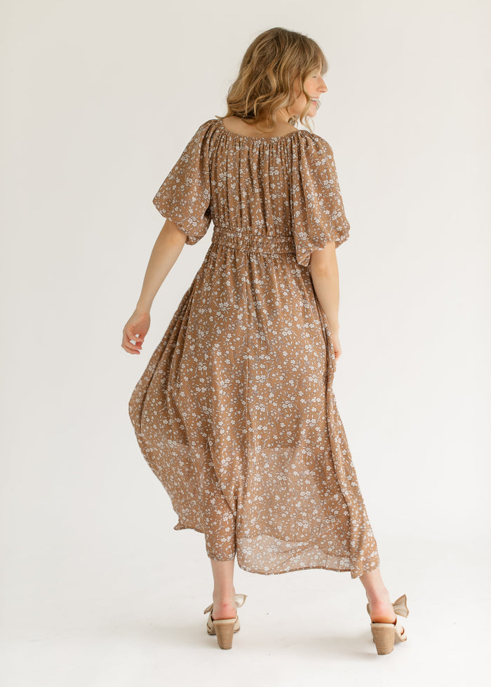 Floral Front Tie Midi Dress FF Dresses