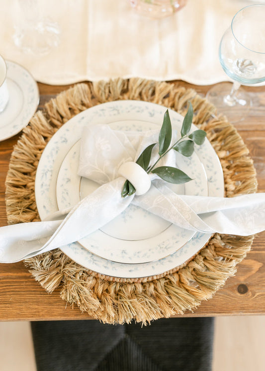 Floral Gray Cloth Napkins Gifts