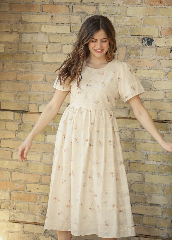 Floral Printed Embroidered Maxi Dress FF Dresses