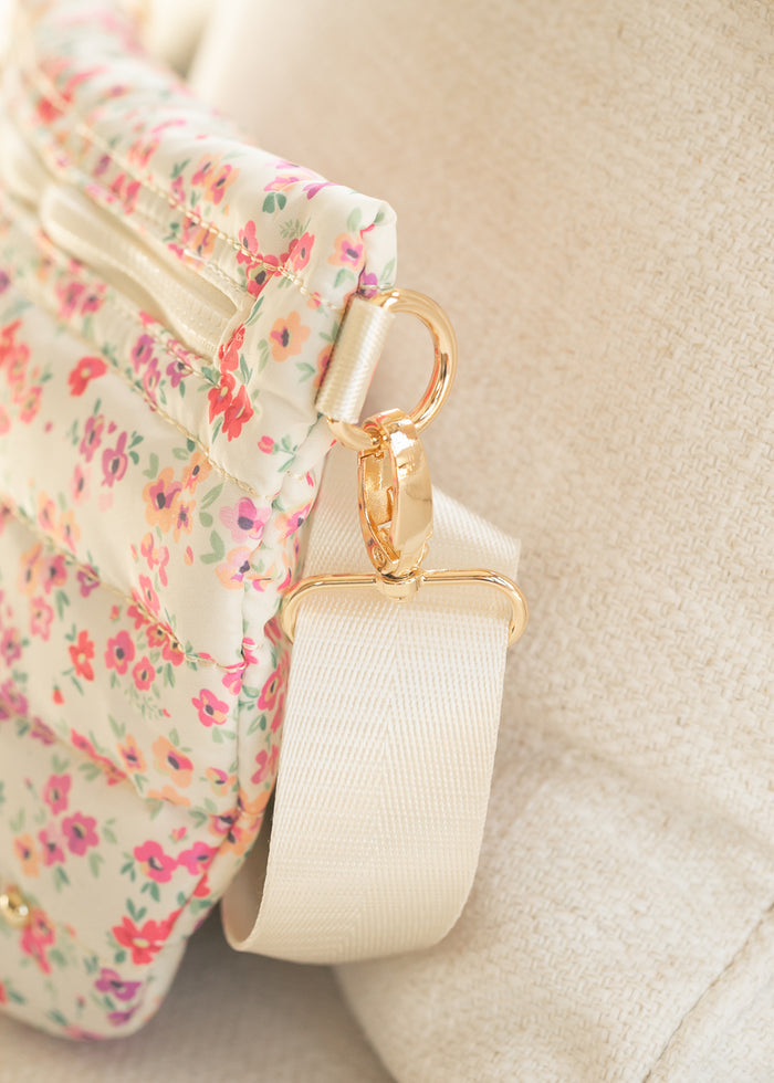 Floral Quilted Belt Bag Accessory