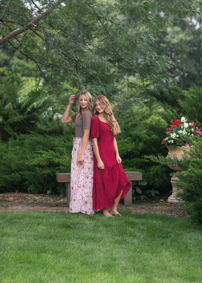 Floral Waist Tie Maxi Skirt FF Skirts
