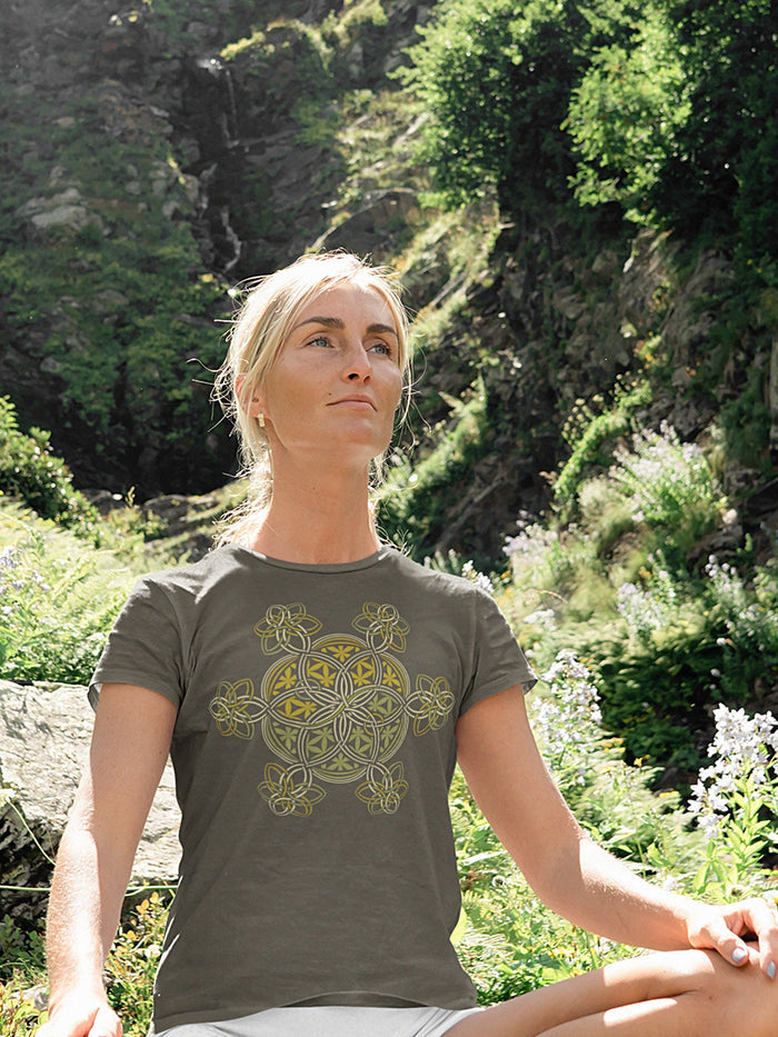 Flower Of Life - YinYang - Short - Sleeve Women T-Shirt - Colors - Made to order - symbolika