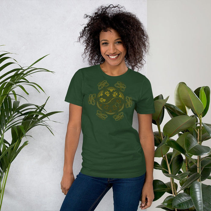 Flower Of Life - YinYang - Short - Sleeve Women T-Shirt - Colors - Made to order - symbolika