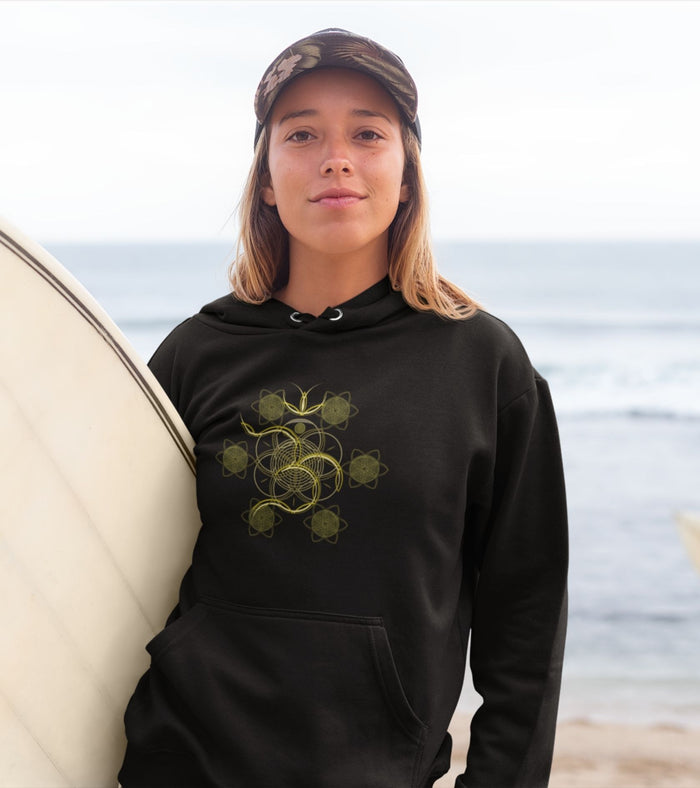 Flower of Life OM Hoodie Choice of Colors — Image 3 by Symbolika