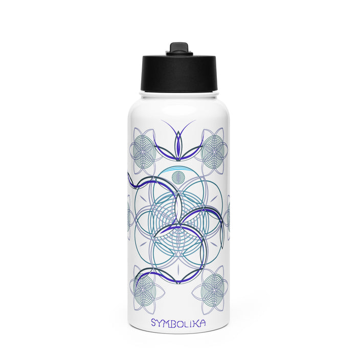 Flower of Life OM Water Bottle — visionary art by Symbolika