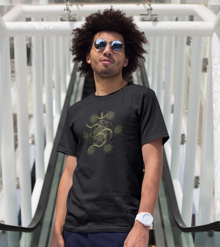 Flower of Life OM T-Shirt Choice of Colors — visionary art by Symbolika