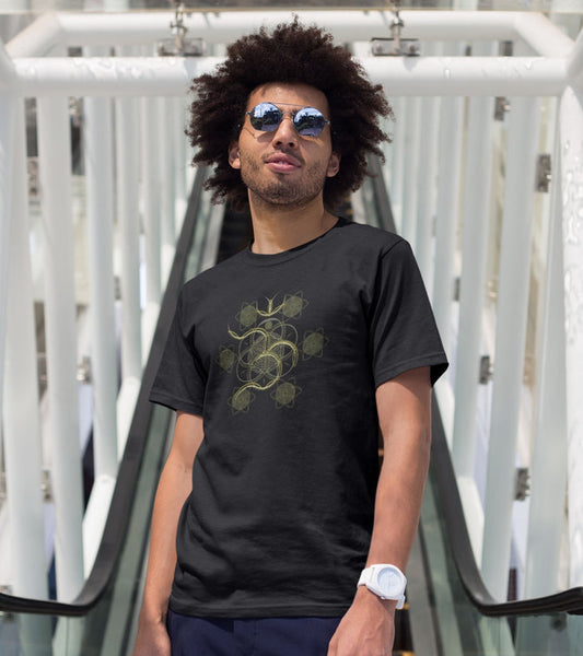 Flower of Life OM T-Shirt Choice of Colors — visionary art by Symbolika