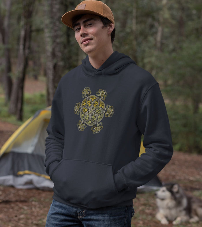 Flower of Life YinYang Hoodie Choice of Colors — visionary art by Symbolika