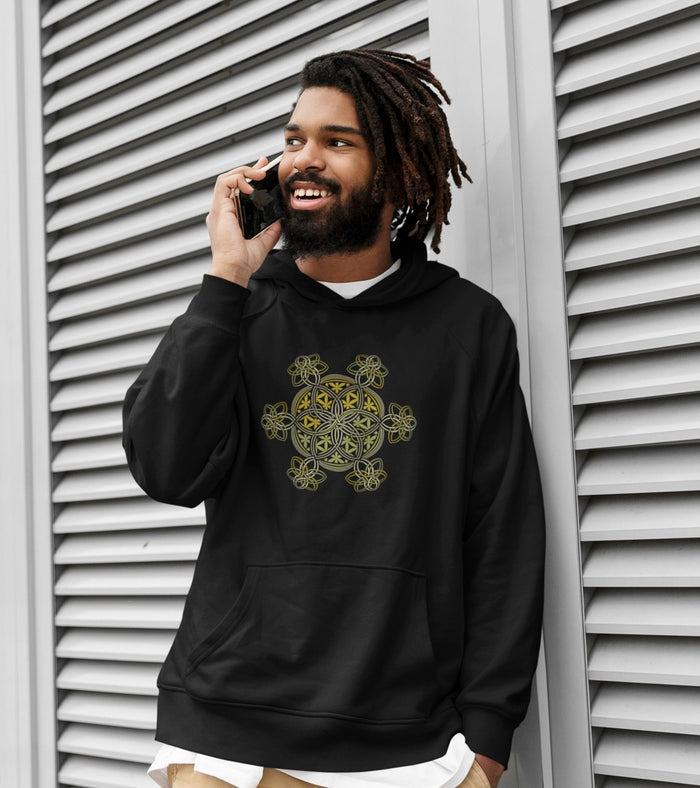 Flower of Life YinYang Hoodie Choice of Colors — Image 6 by Symbolika
