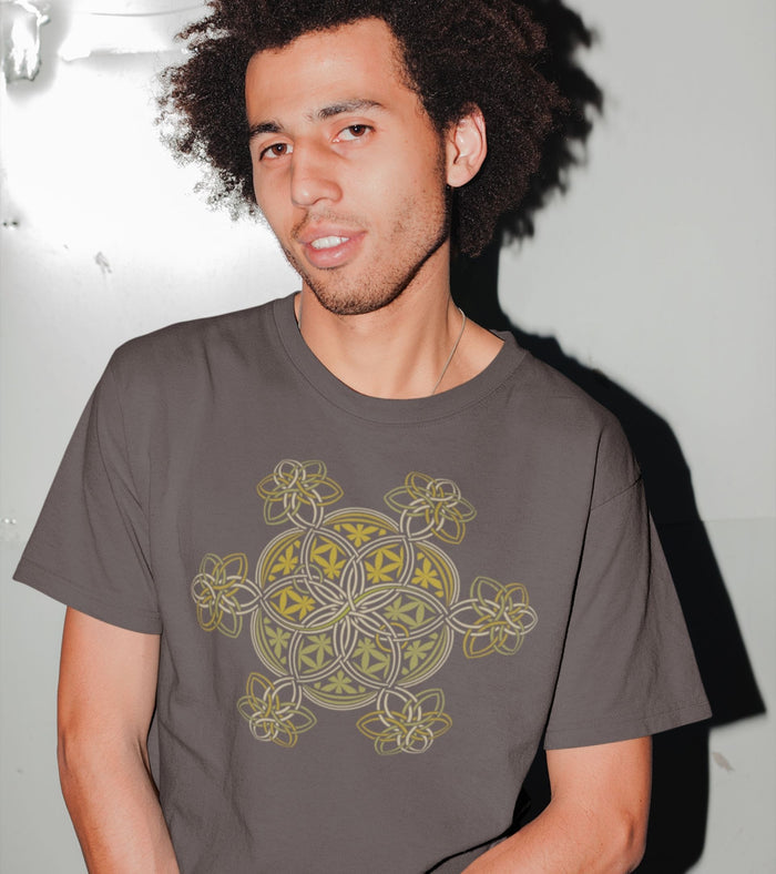 Flower of Life YinYang T-Shirt Choice of Colors — Image 2 by Symbolika