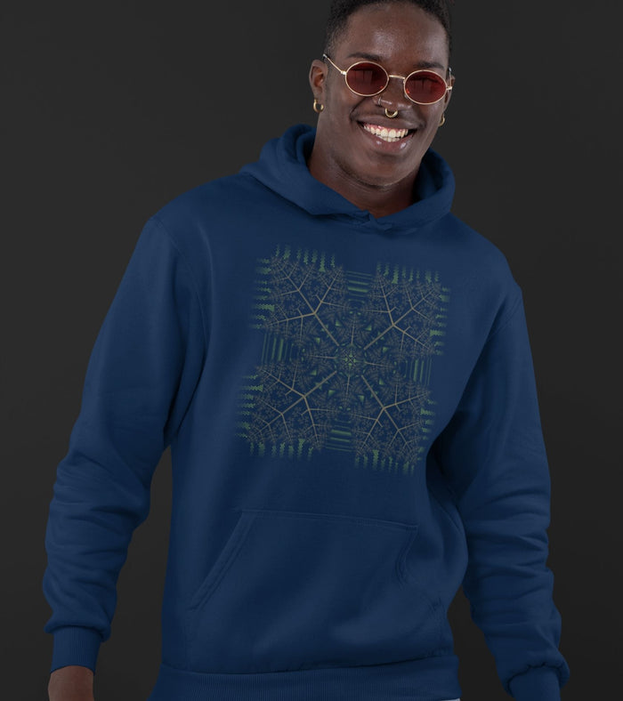 Fractal Forest Hoodie Choice of Colors — visionary art by Symbolika