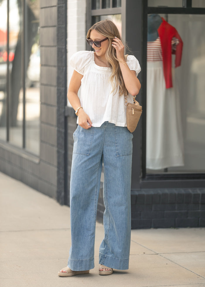 Free People® Breezy Denim Pull-On Pants FF Pants