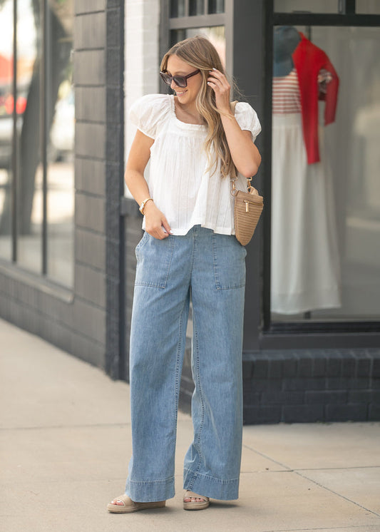 Free People® Breezy Denim Pull-On Pants FF Pants