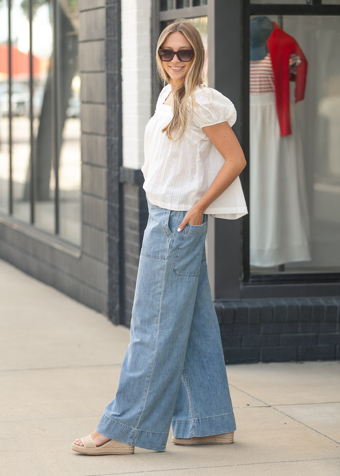 Free People® Breezy Denim Pull-On Pants FF Pants