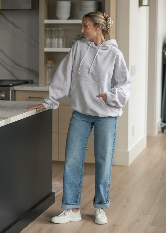 Free People® Final Call Heather Gray Hoodie FF Tops
