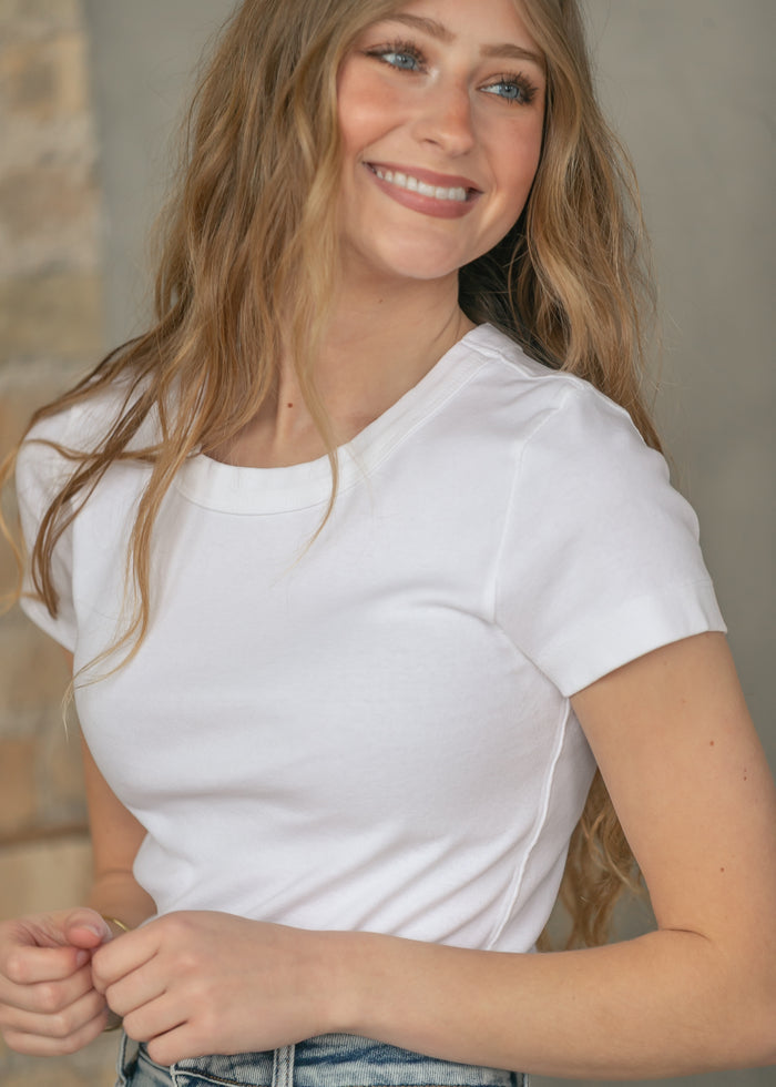 Free People® Ivory Atlas Crew Tee FF Tops