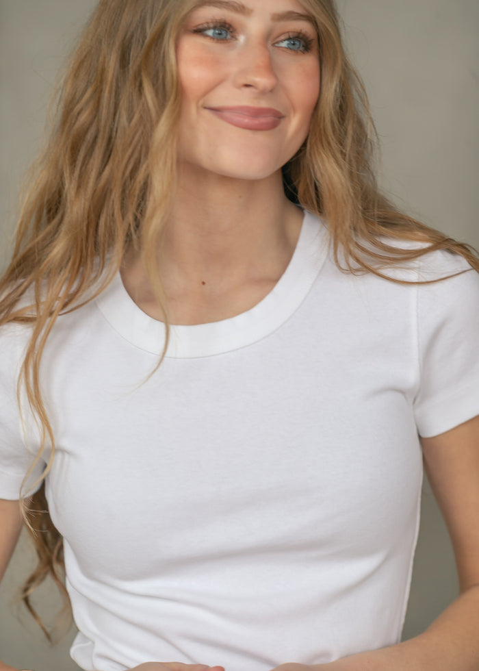 Free People® Ivory Atlas Crew Tee FF Tops