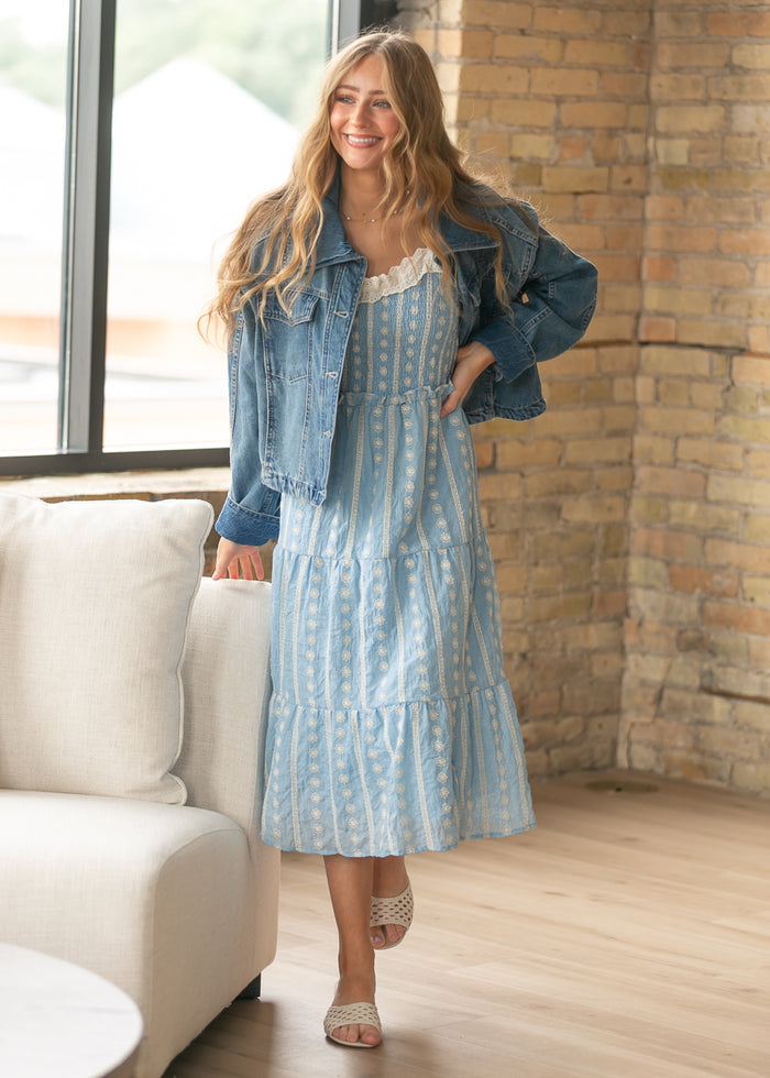 Free People® Side to Side Jacket in River Wash FF Tops