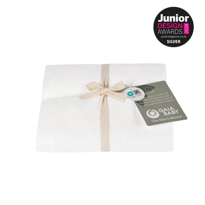 Gaia Baby Maia Muslin Fitted Cotsheets 70 x 140cm 2 Pack - Soft White Soft White - ebebek