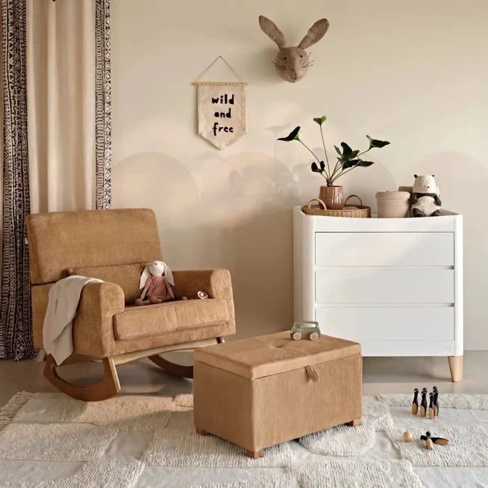 Gaia Baby Serena Footstool - Caramel Corduroy Caramel Corduroy - ebebek