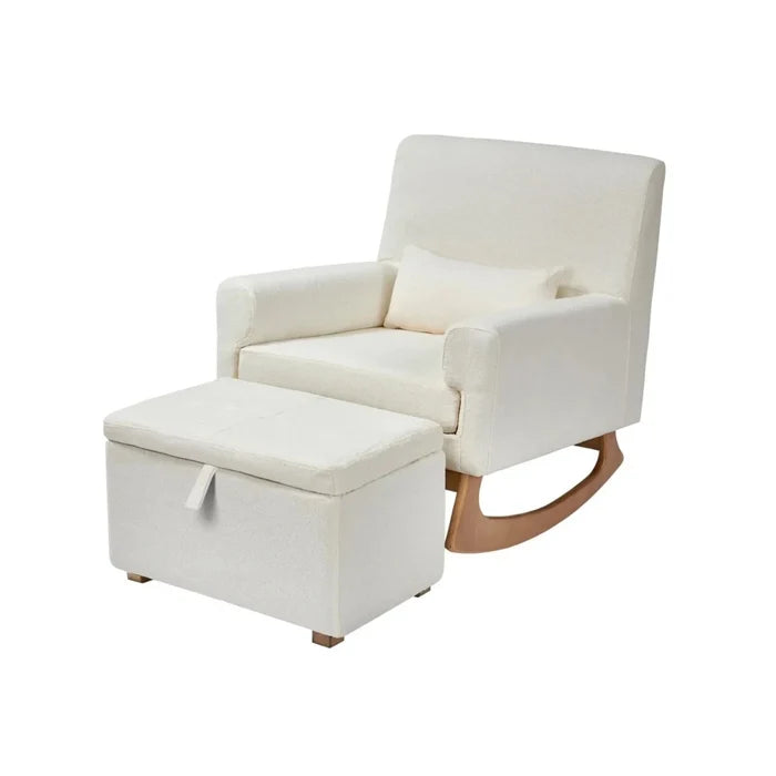 Gaia Baby Serena Footstool - Chalk Boucle Chalk Boucle - ebebek