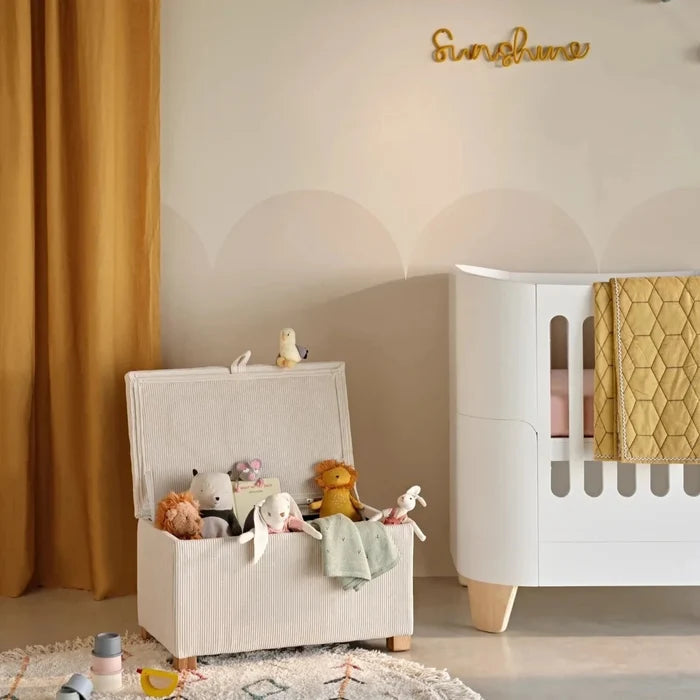 Gaia Baby Serena Footstool - Ecru Corduroy Ecru Corduroy - ebebek