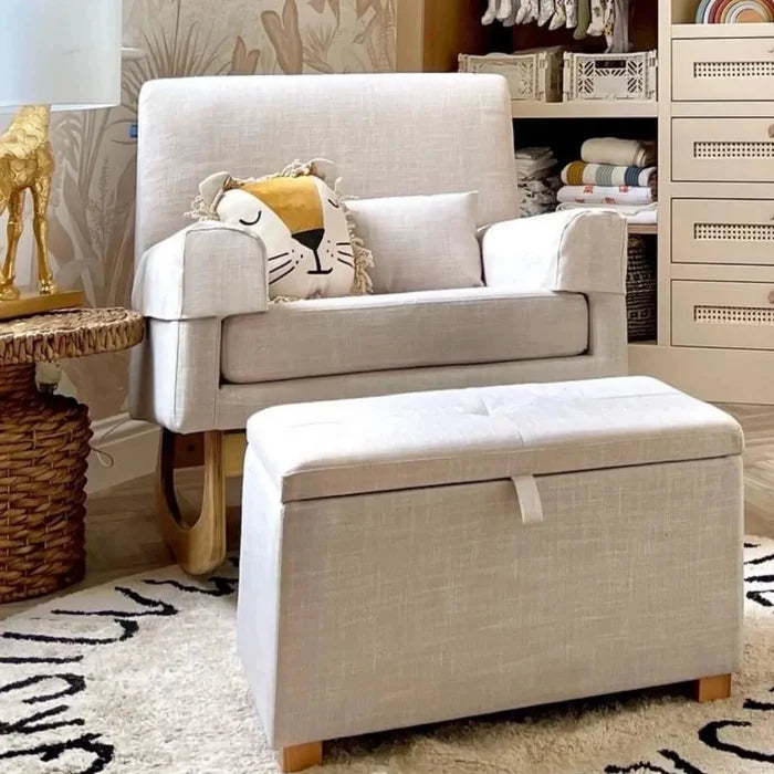 Gaia Baby Serena Footstool - Oat Oat - ebebek