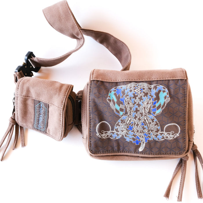 Ganescher Belt Bag - Lord Ganesha tessellation art in blue tones by Symbolika