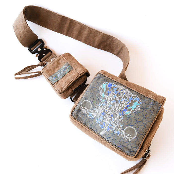 Ganescher Belt Bag — Ganesha Tessellation Art Fanny Pack - Front View by Symbolika