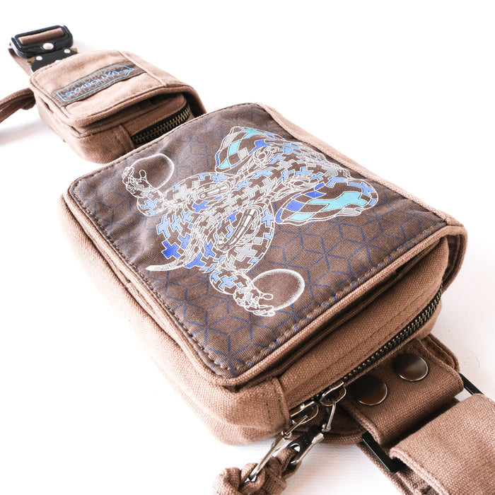 Ganescher Belt Bag — Ganesha Tessellation Art Belt Bag - Front View by Symbolika