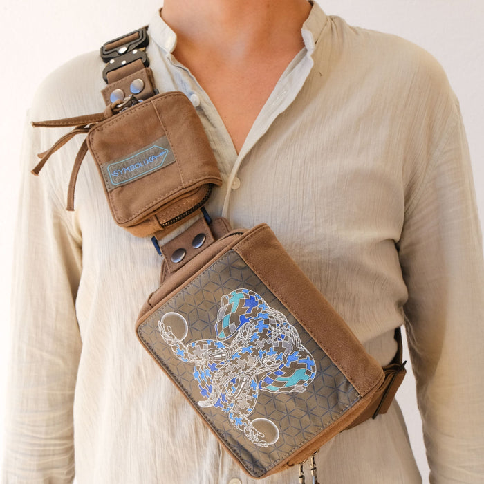 Ganescher Belt Bag — Ganesha Tessellation Art Fanny Pack - Detail Close-Up by Symbolika