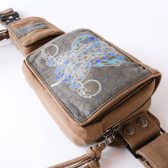 Ganescher Belt Bag — Ganesha Tessellation Art - Sacred Geometry Design Detail by Symbolika