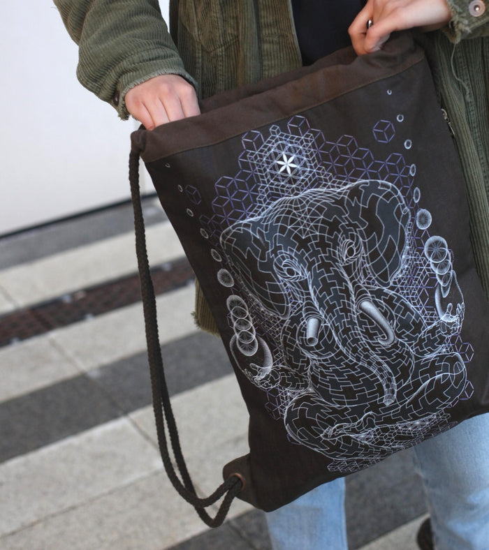 Ganescher Drawstring Bag Drawstring Bag - Front View by Symbolika