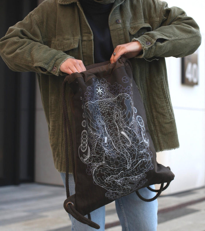 Ganescher Drawstring Bag Drawstring Bag - Detail Close-Up by Symbolika