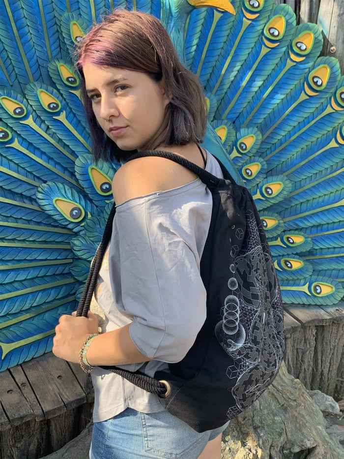 Ganescher Drawstring Bag Drawstring Bag - Front View by Symbolika