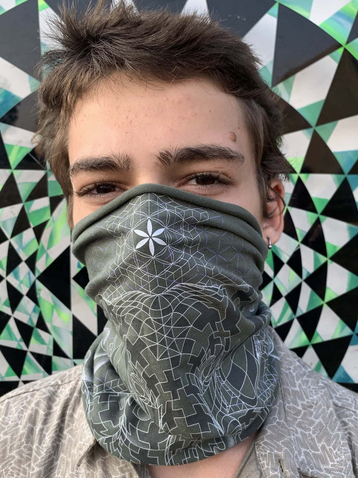 Ganescher Neck Gaiter Olive — Image 3 by Symbolika