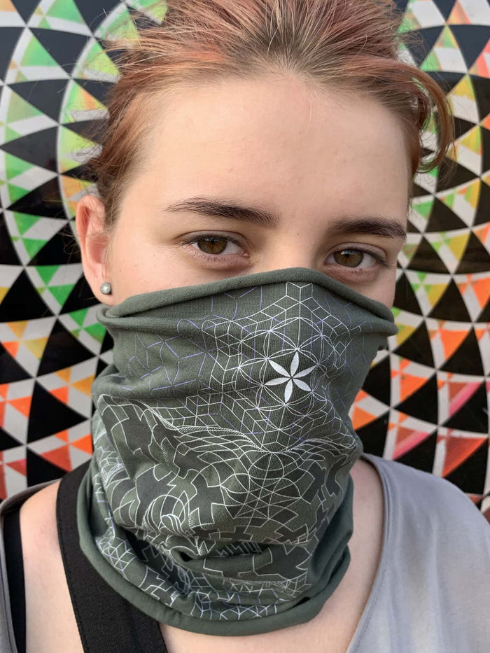 Ganescher Neck Gaiter Olive — Image 6 by Symbolika