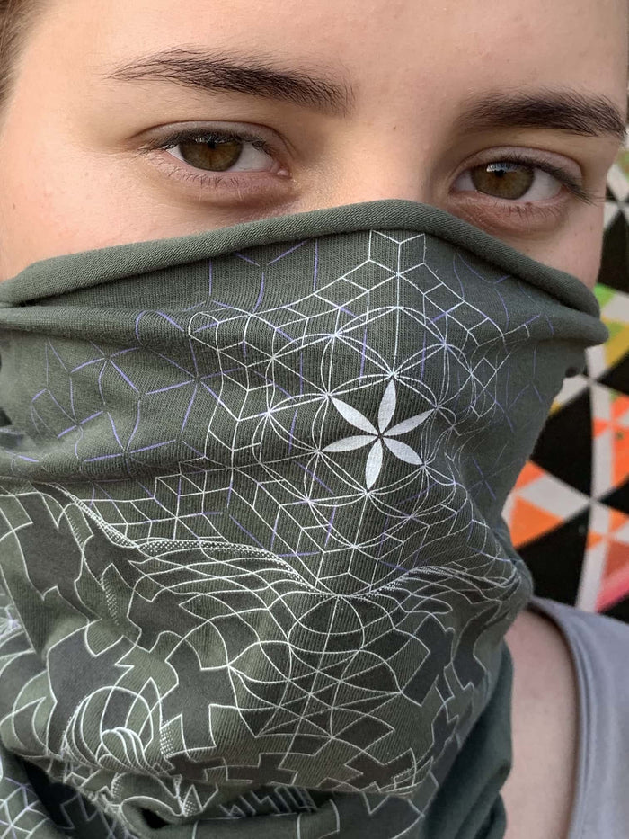 Ganescher Neck Gaiter Olive — Image 7 by Symbolika