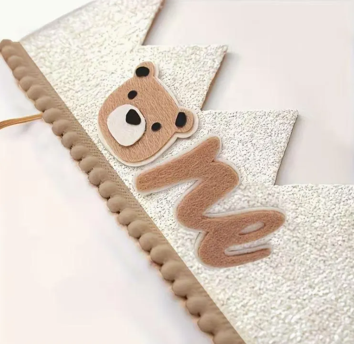 Gender Neutral Teddy Bear First Birthday Party Crown