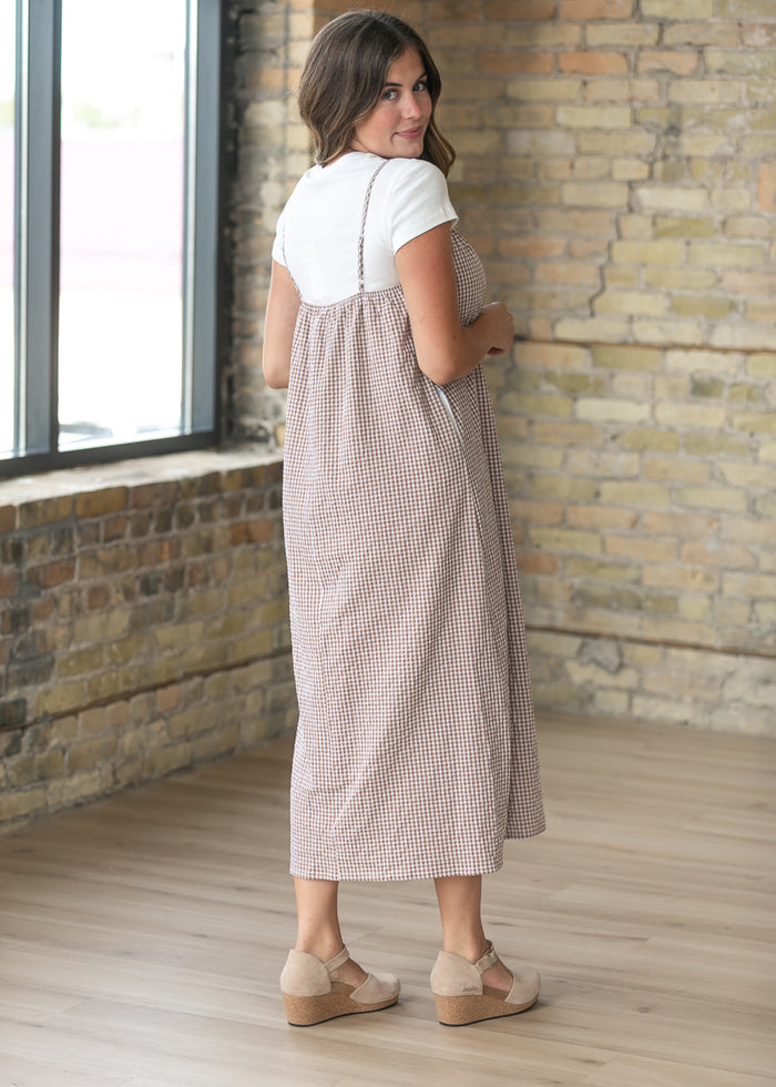 Gingham Cami Midi Dress FF Dresses