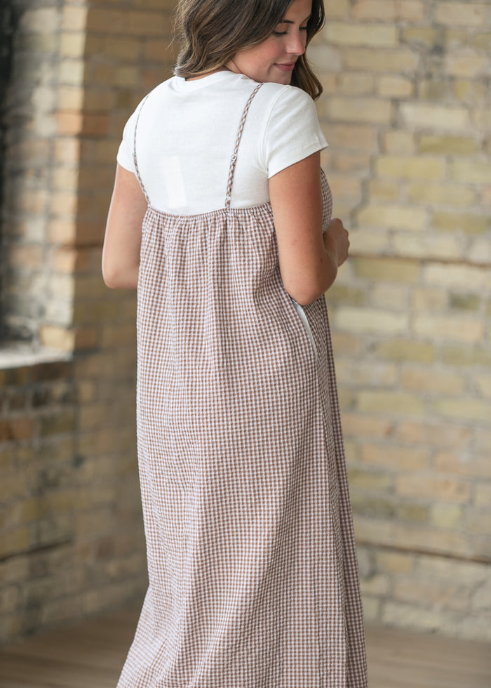 Gingham Cami Midi Dress FF Dresses