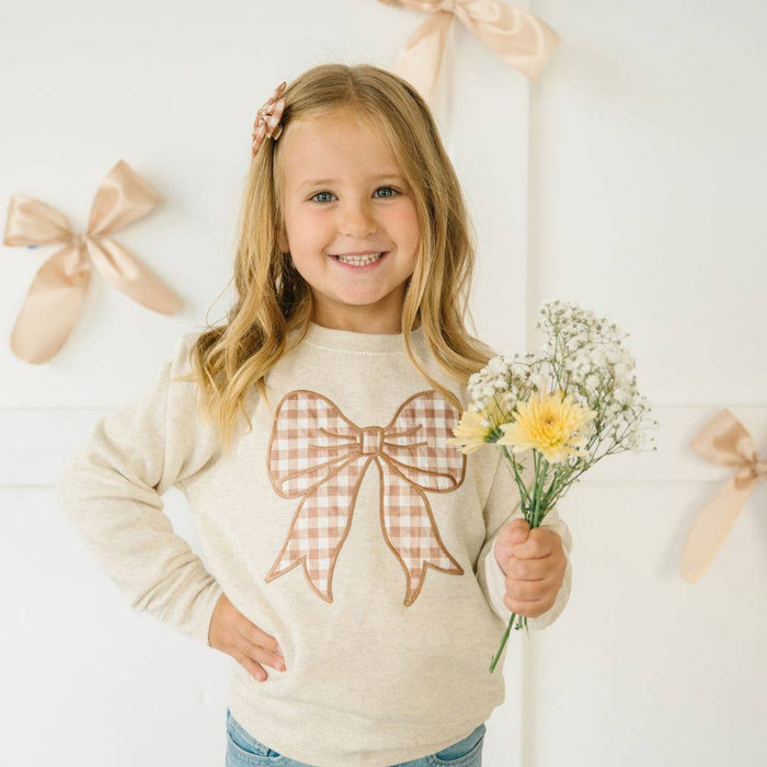 Gingham Printed Tulle Bow Clip Set - Hair Bows - Fall