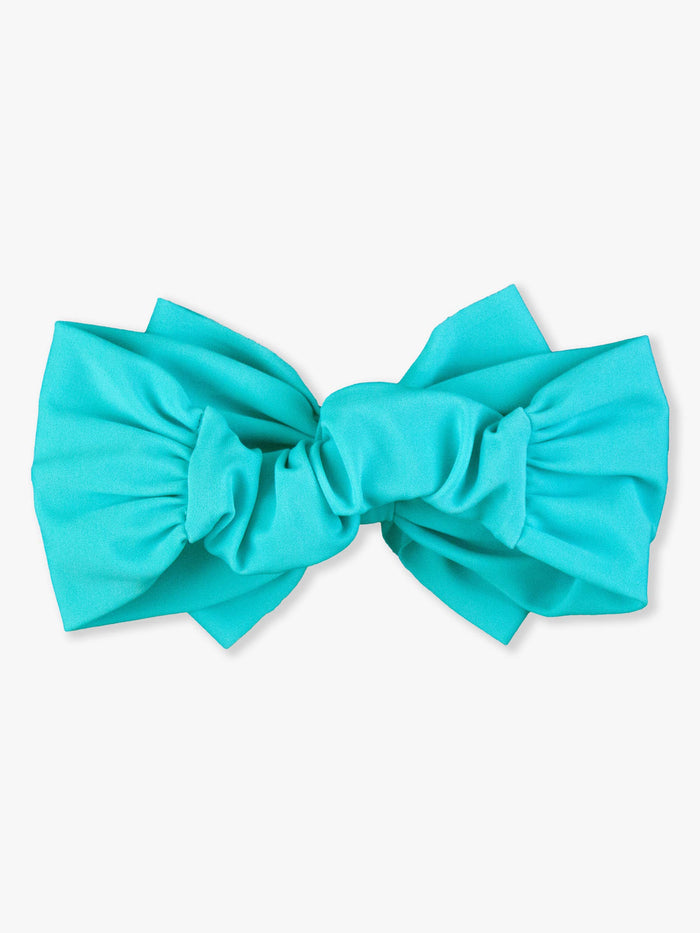Girls Bright Aqua Swim + Active Bow Headband