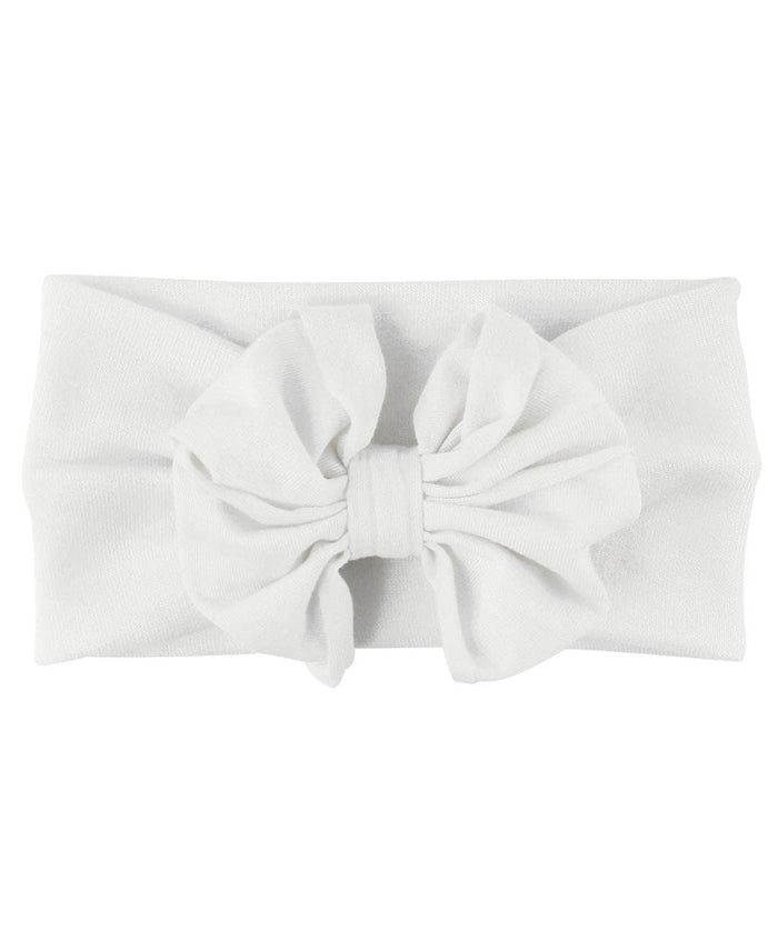 Girls White Big Bow Headband