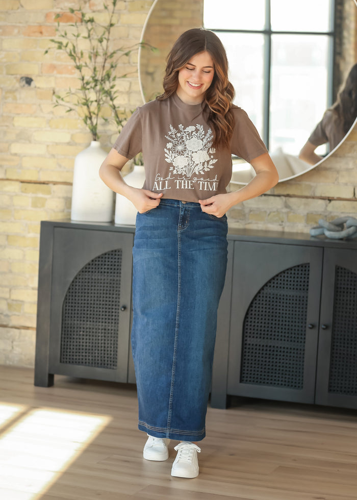 God Is Good Floral Graphic T-Shirt FF Tops