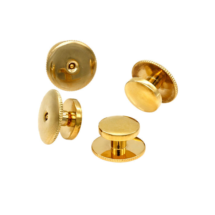 Gold Military Screw Shirt Stud (set of 4)