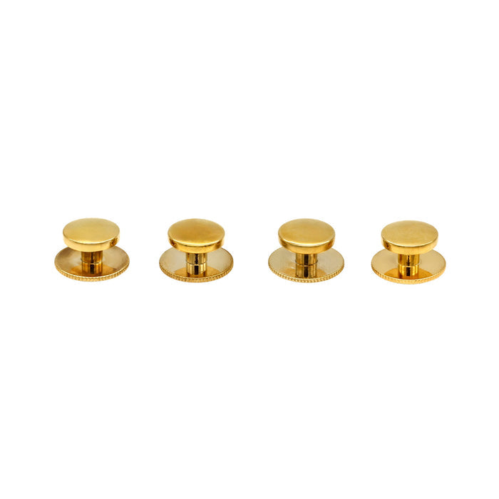 Gold Military Screw Shirt Stud (set of 4)