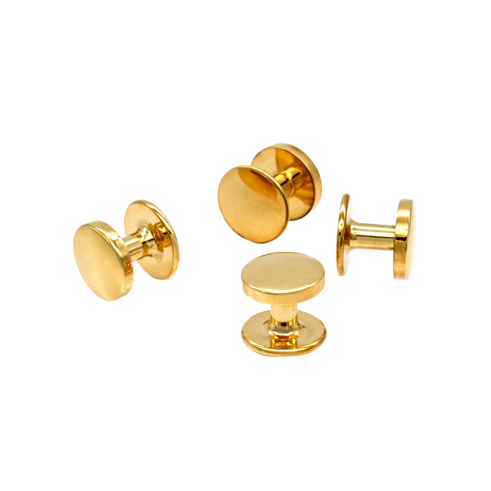 Gold Military Stud 4pc Shirt Stud set